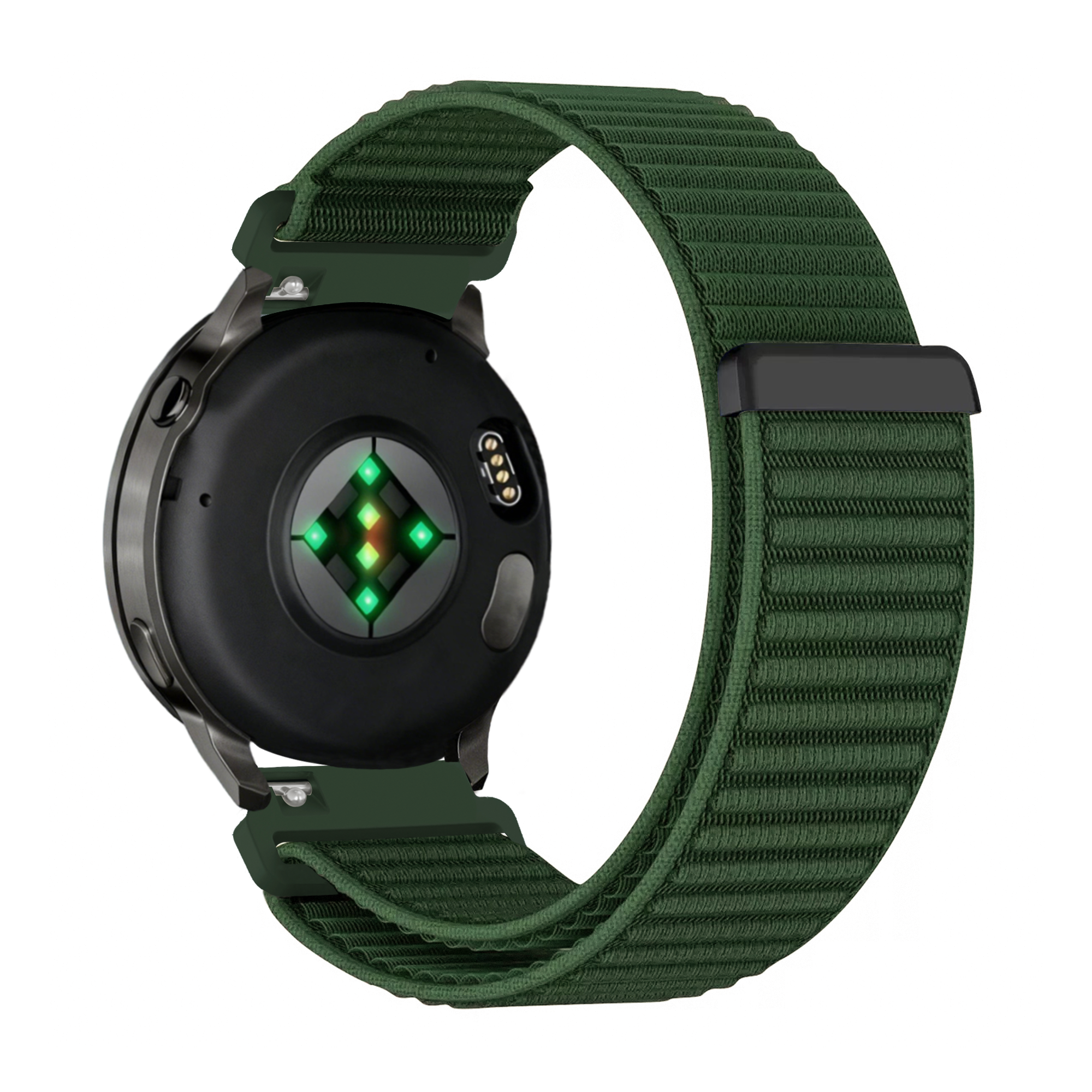 Bandz Correa nylon 'Wave' Garmin Venu 3 (verde oscuro)