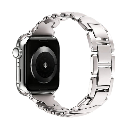 Bandz Correa acero premium 'Twisted' Apple Watch (blanco estrella)