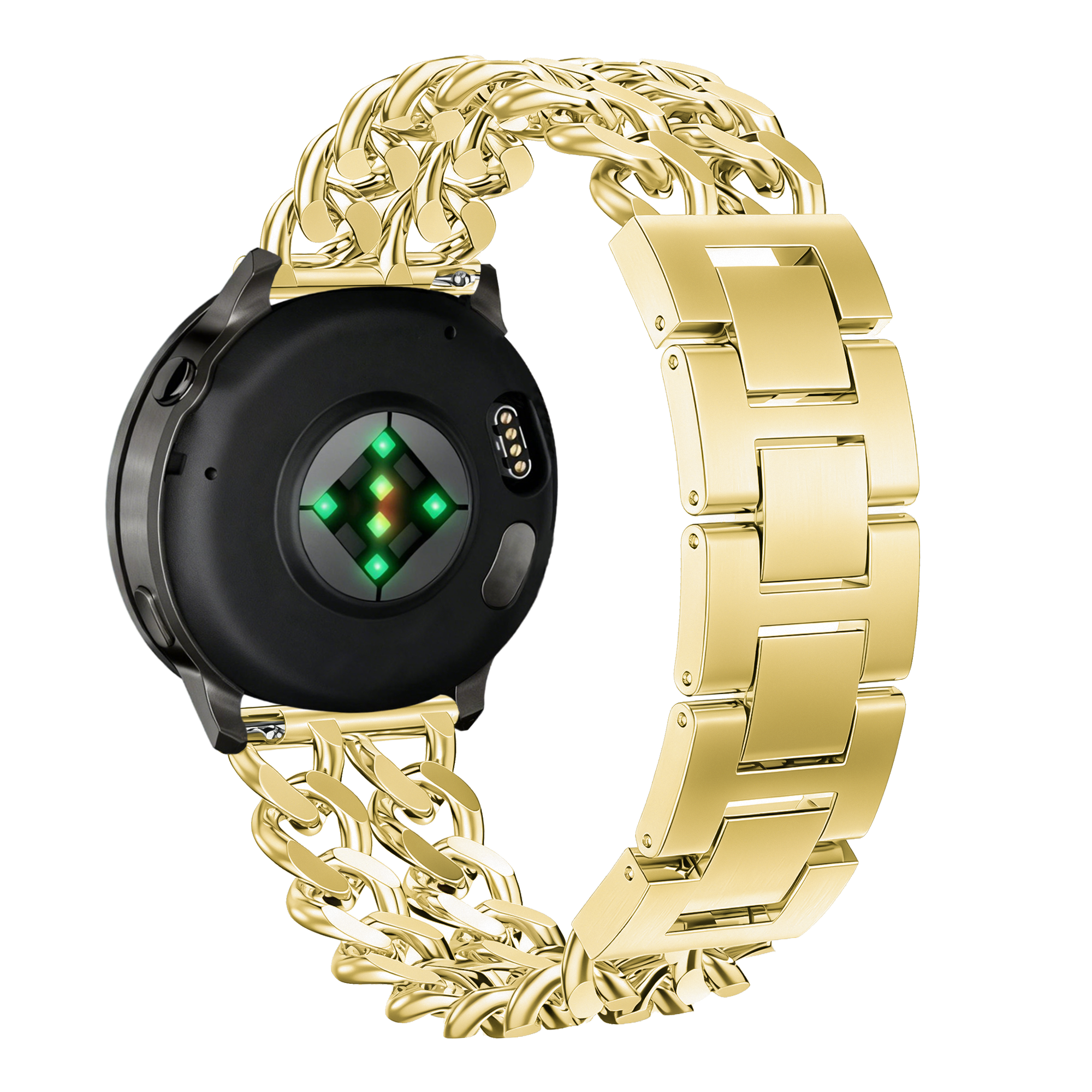 Bandz Garmin Vivomove HR Metal Strap 'Double Chains' (Gold)