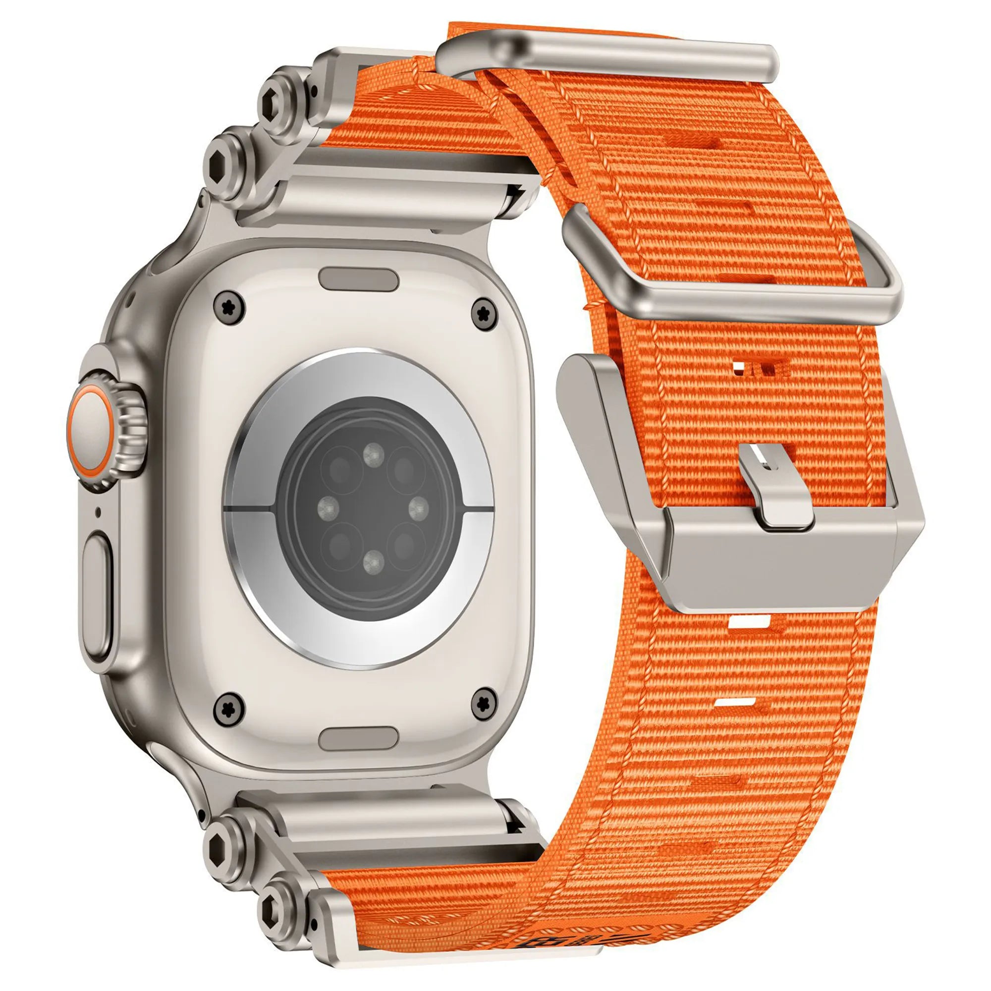 Bandz Correa nylon 'Explorer' Apple Watch (naranja/titanio)
