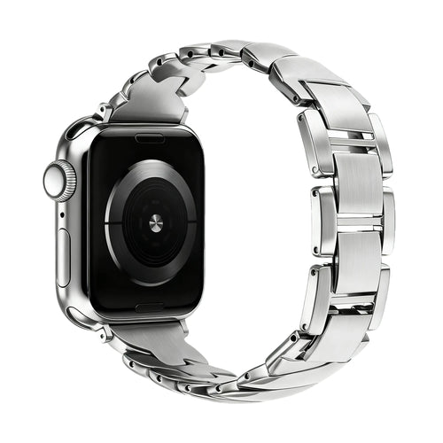 Bandz Correa acero premium 'Twisted' Apple Watch (plateado)