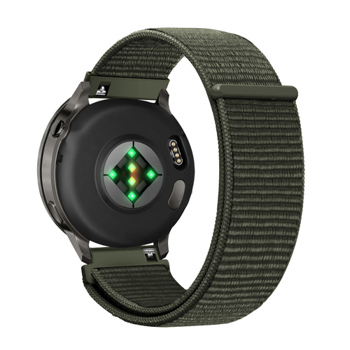 Bandz Garmin Venu 4 - 41mm Nylon Loop Strap (Dark Green)