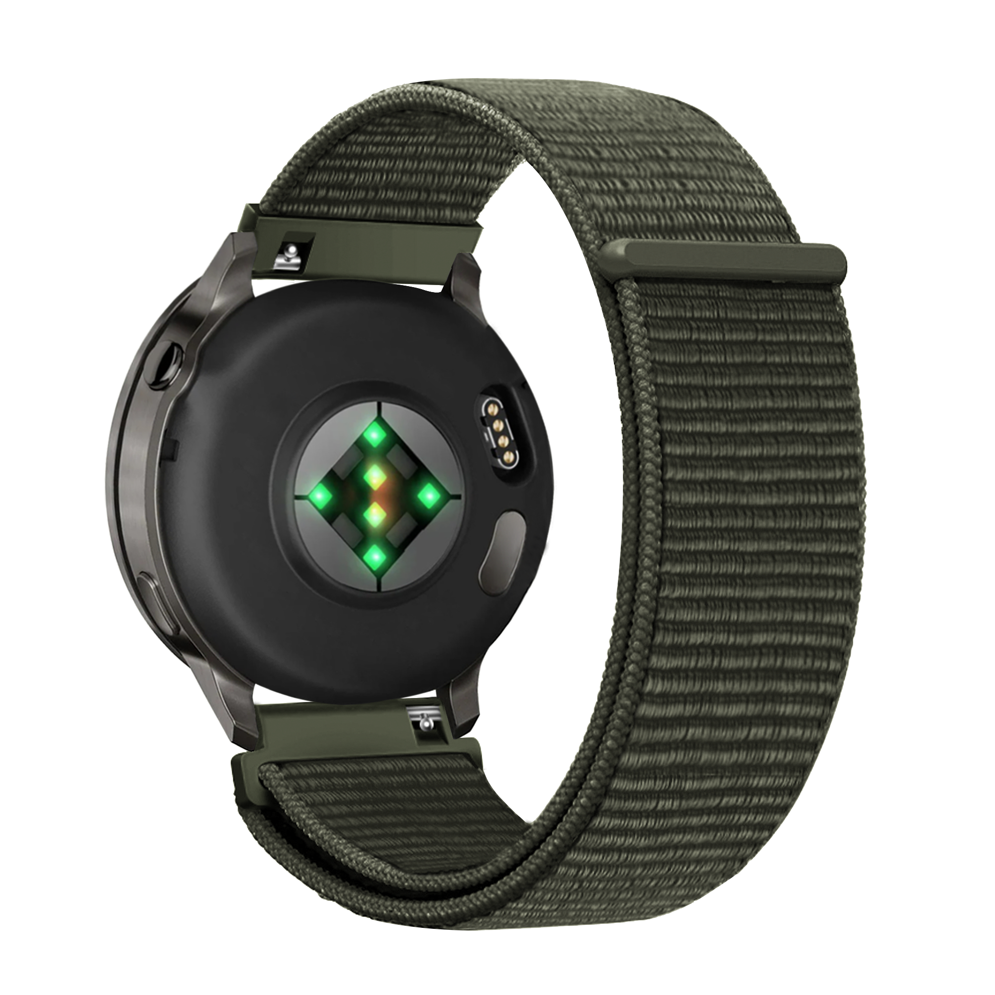 Bandz Garmin Venu 4 - 41mm Nylon Loop Strap (Dark Green)