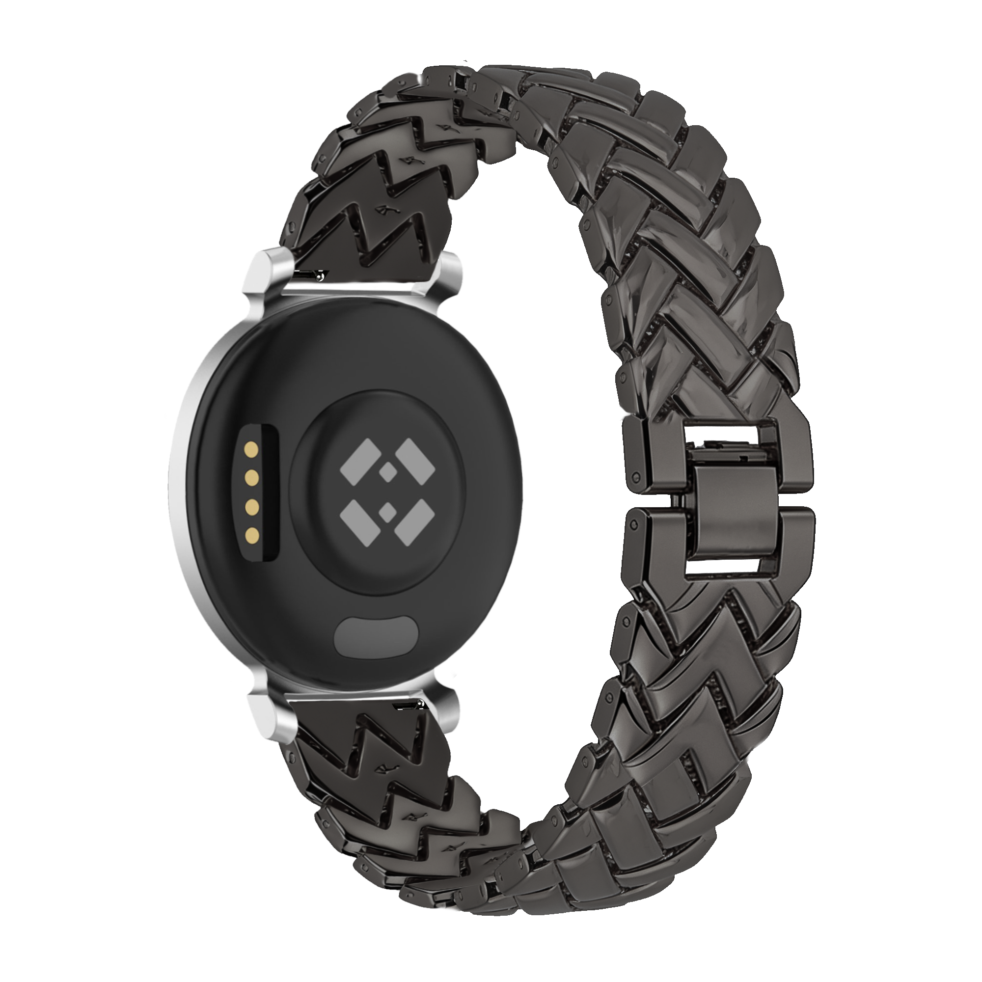 Bandz Correa metálica 'V-Type' Pebble Round 2 - 14mm (negro)