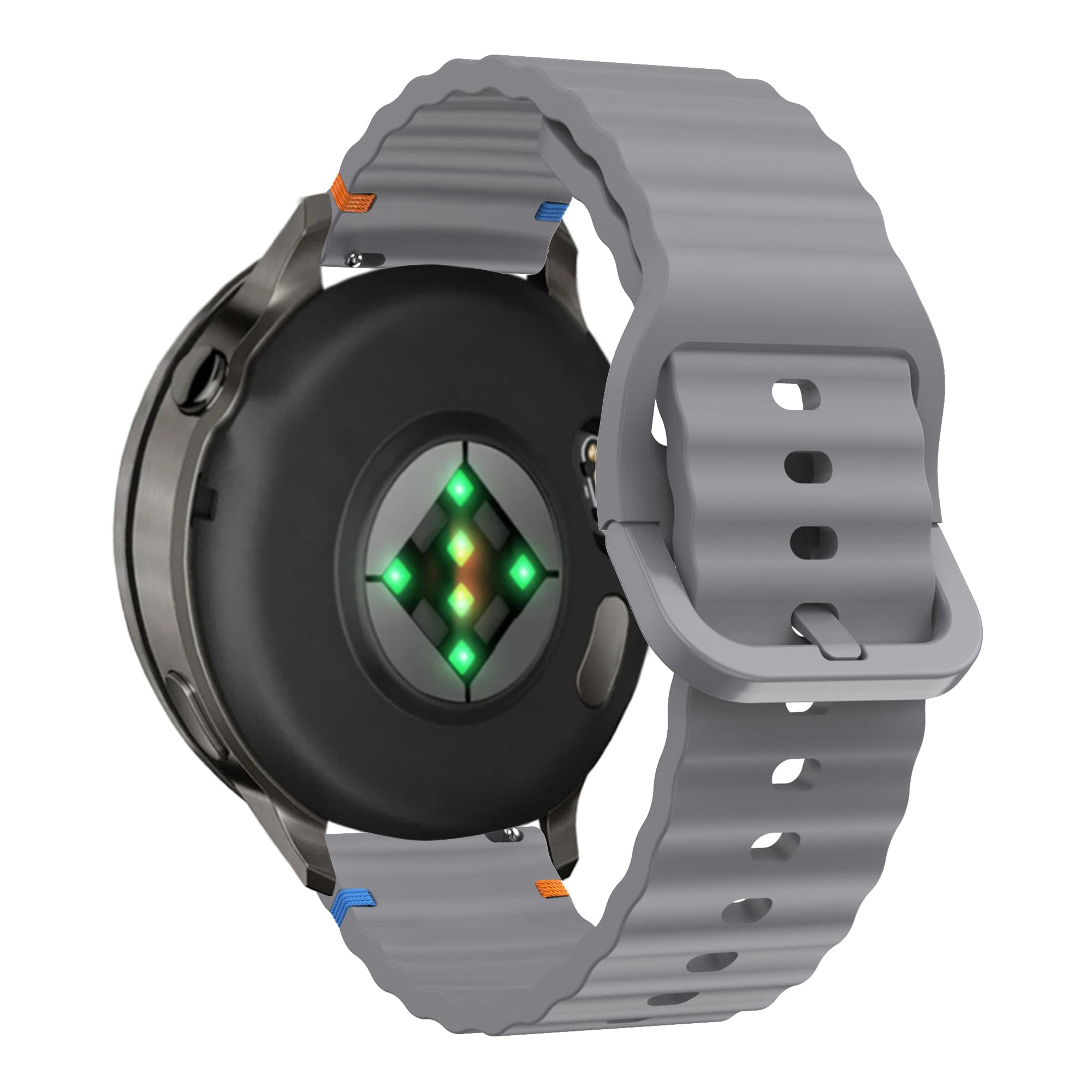 Bandz Garmin Forerunner 570 - 47mm Silicone Strap 'Wave' (Dark Grey)