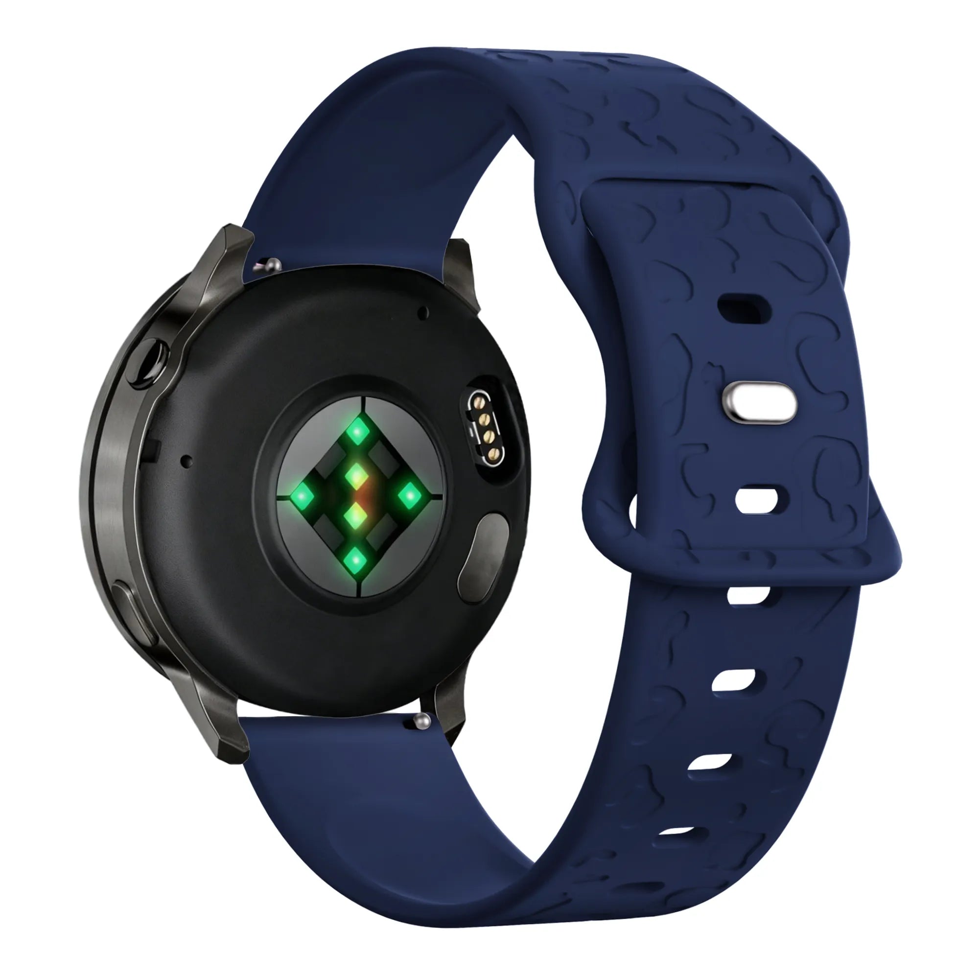 Bandz Garmin Forerunner 70 Silicone Strap 'Leopard' (Dark Blue)