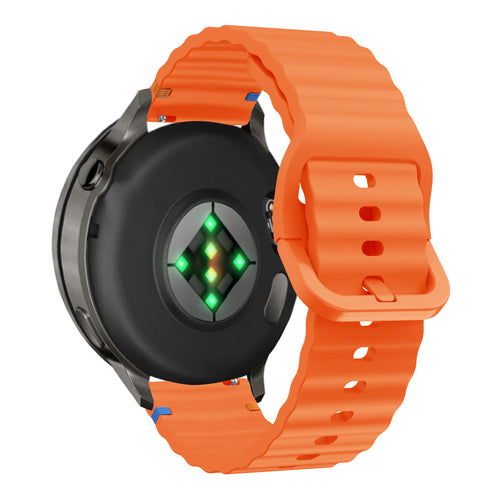 Bandz Garmin Vivomove Trend Silicone Strap 'Wave' (Orange)
