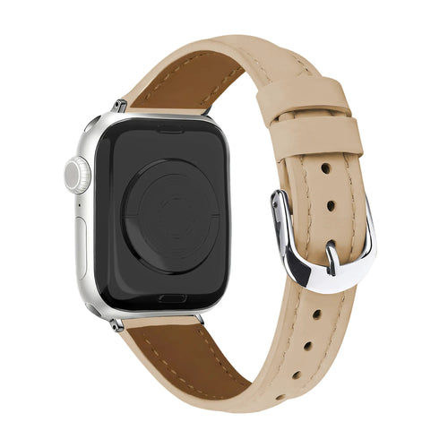 Correa cuero 'Slimfit' Apple Watch (beige)
