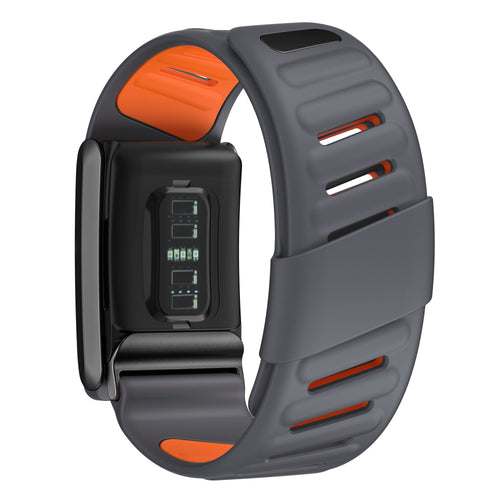 Correa deportiva compatible con Whoop 4.0 (gris oscuro/naranja)