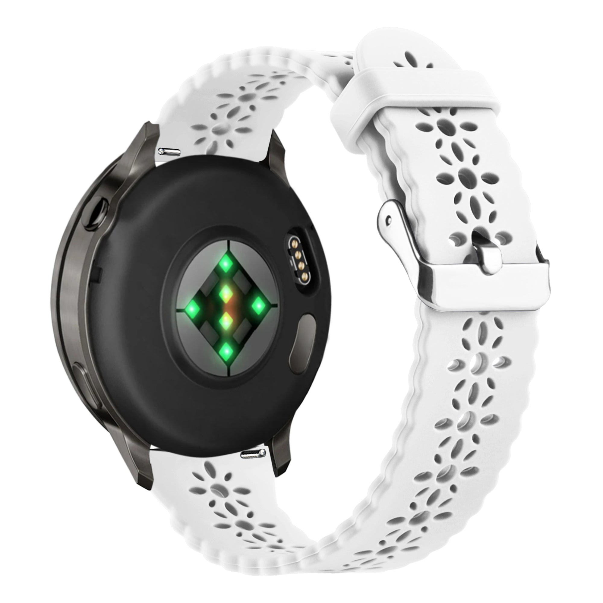 Bandz Garmin Vivoactive 3 Silicone Strap 'Lace' (White)