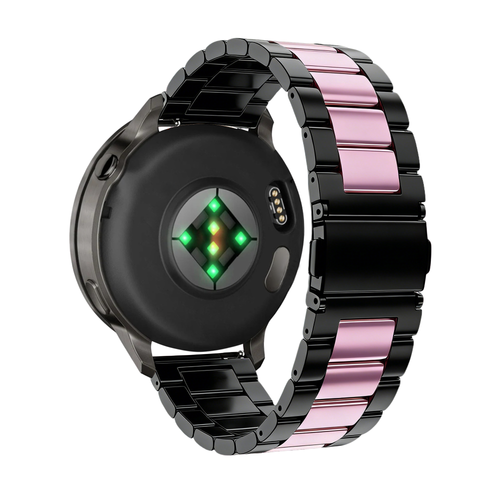 Bandz Correa acero 'Classic' Garmin Venu 4 - 41mm (negro/rosa)