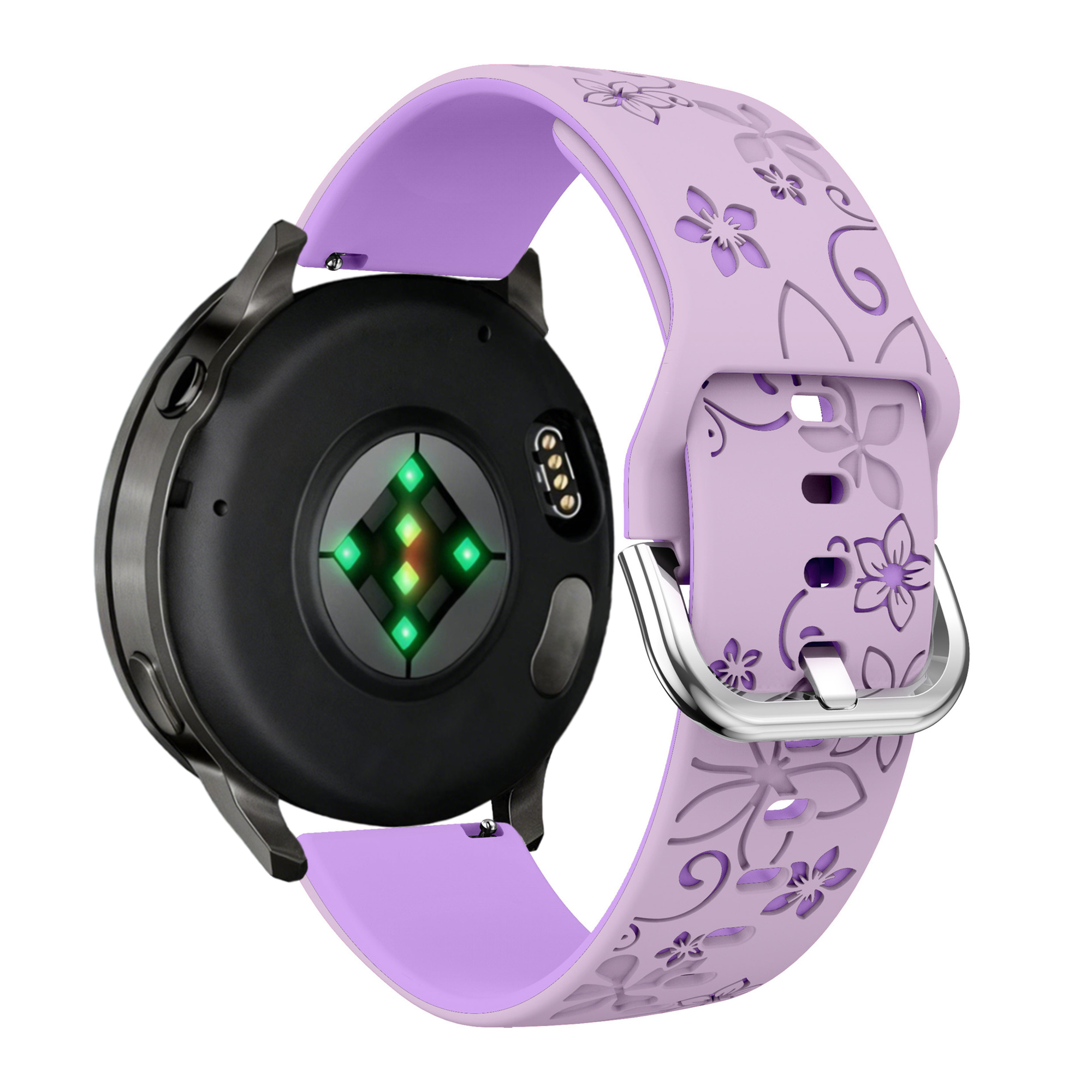 Bandz Correa silicona 'Flores' Garmin Vivomove Sport (lila/púrpura)