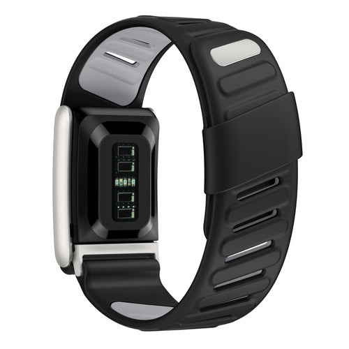 Correa deportiva compatible con Whoop 5.0 (negro/gris)