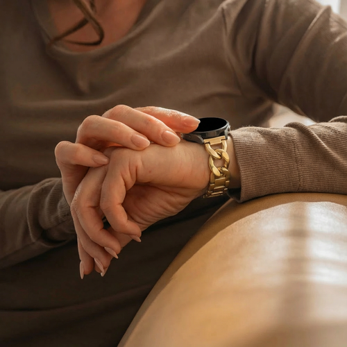 Correa cadena de acero Samsung Galaxy Watch 4 - 44mm (dorado)