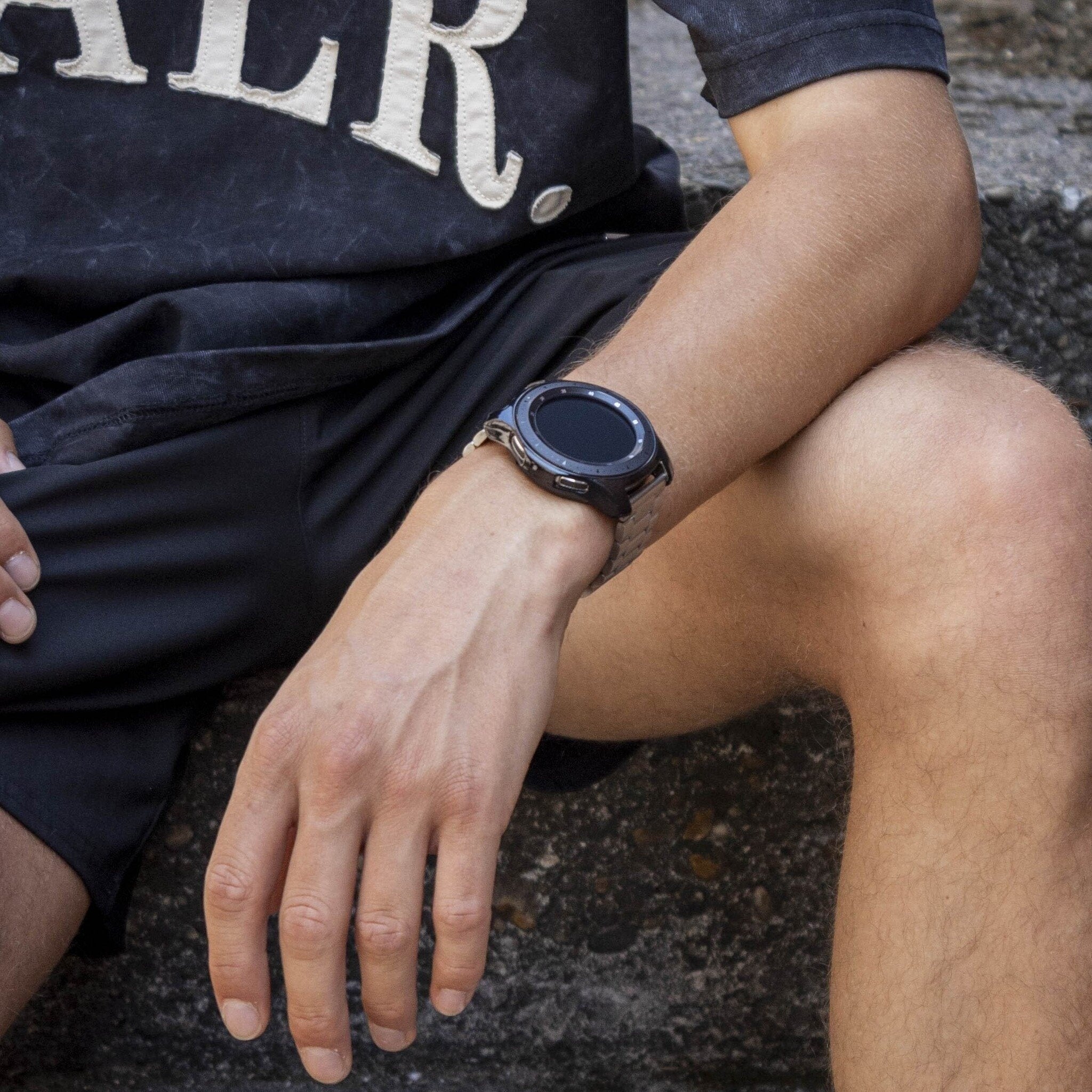 BALR Amazfit GTR 2 Steel Link Strap (Silver)