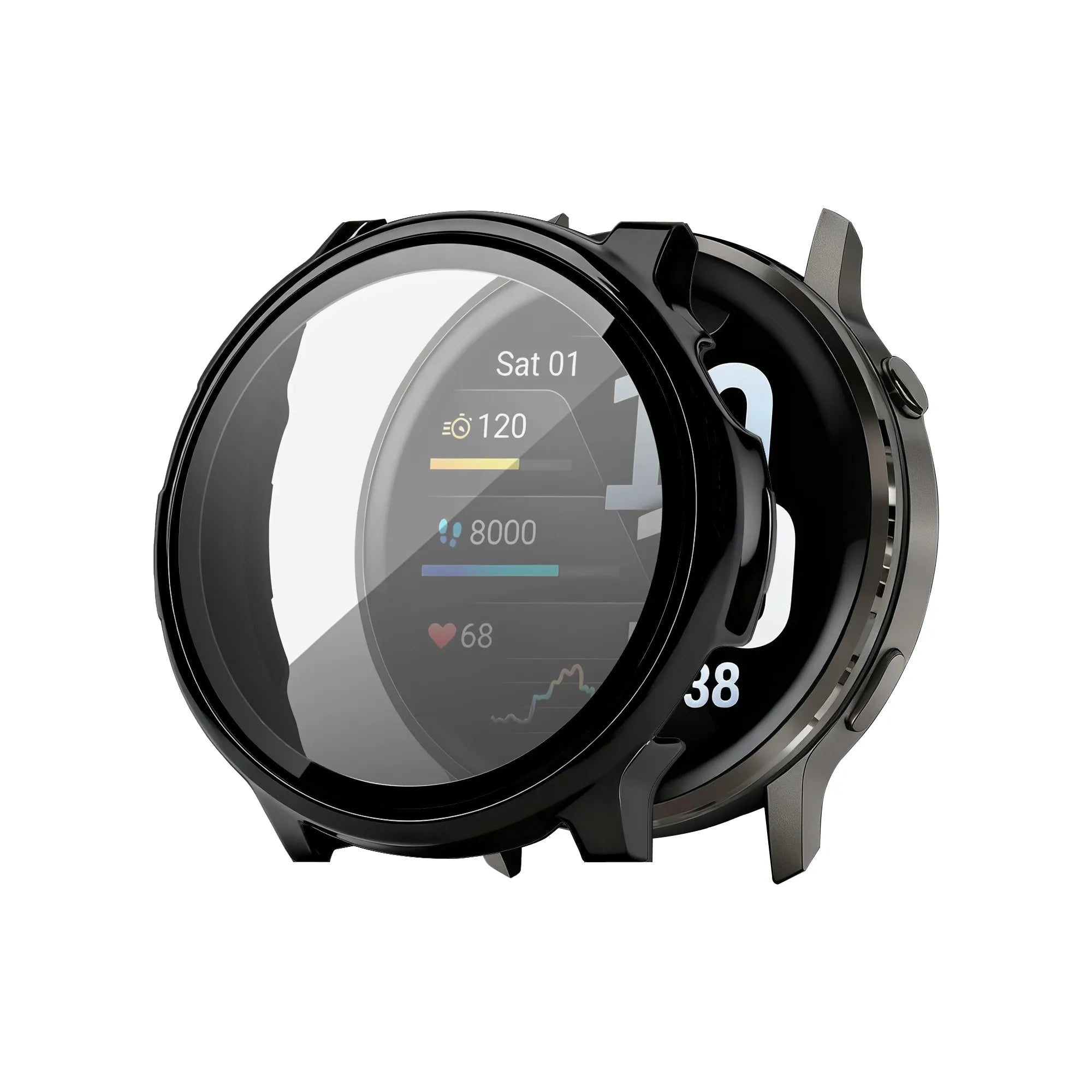 Bandz Protector PC con vidrio Garmin Venu 4 - 41mm (negro)