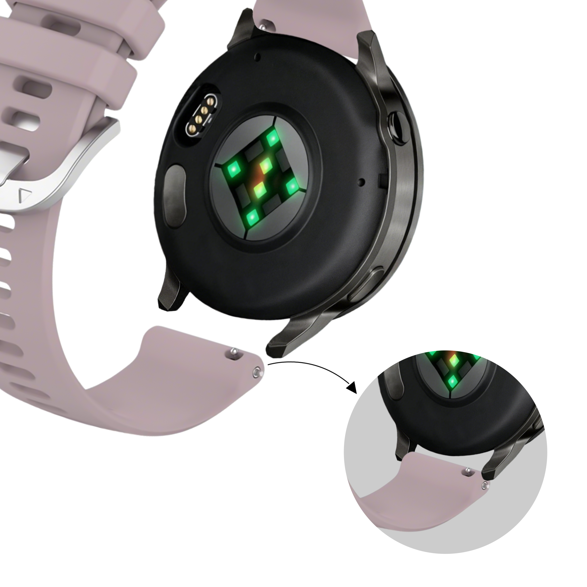 Bandz Garmin Forerunner 255s Silicone Strap 'Classic' (Lavender)