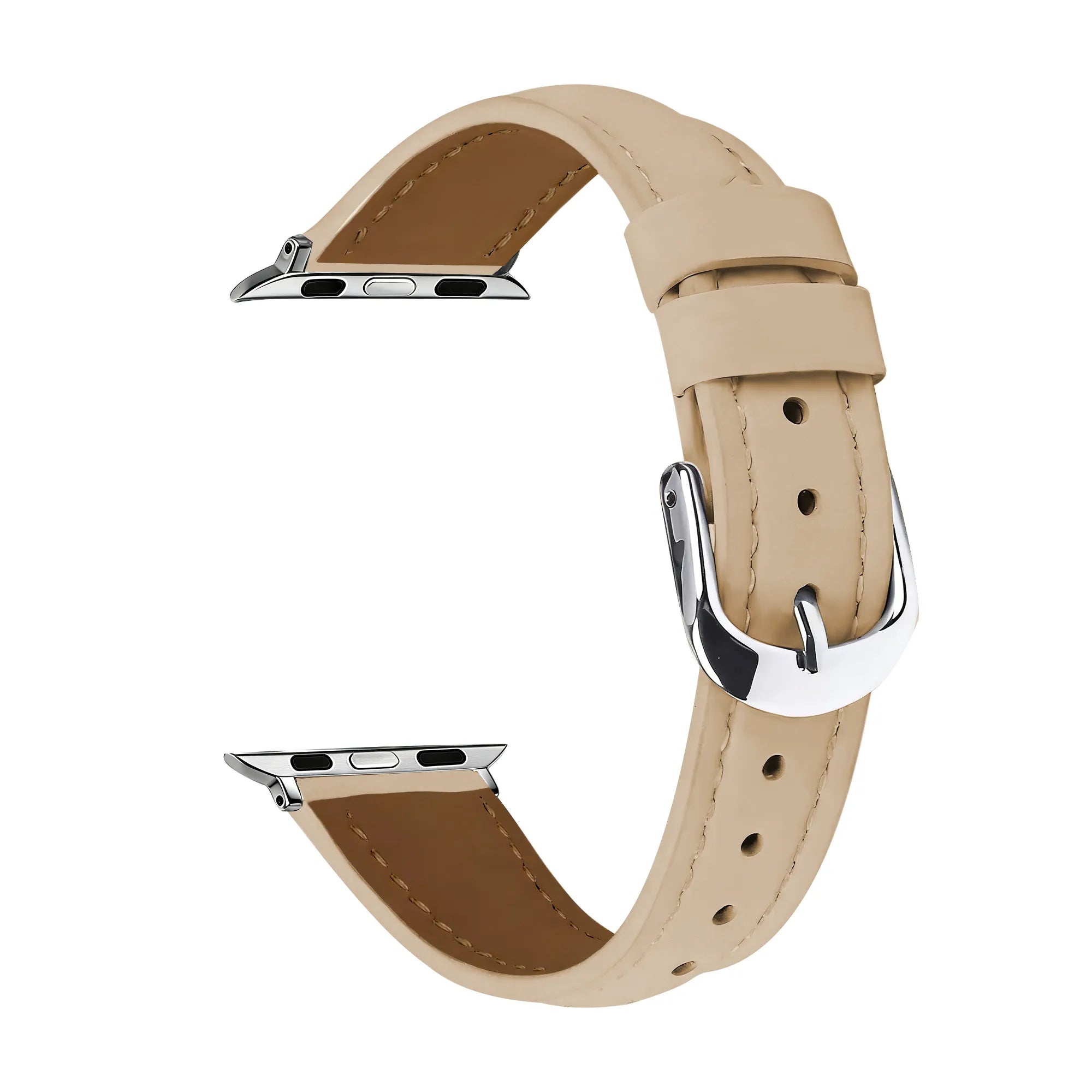 Correa cuero 'Slimfit' Apple Watch (beige)