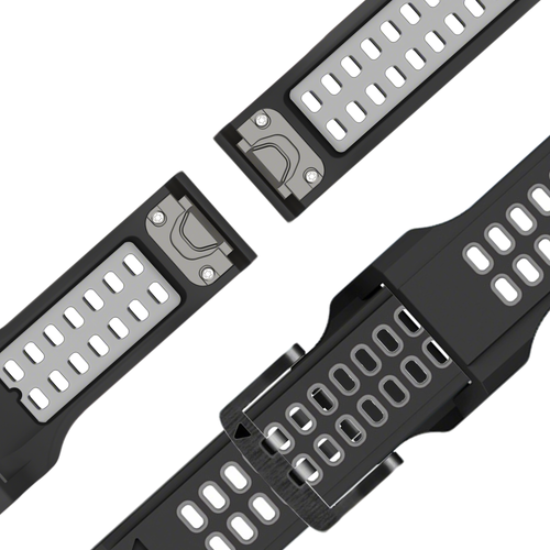 Bandz Correa deportiva con hebilla Garmin Forerunner 970 (negro/gris)