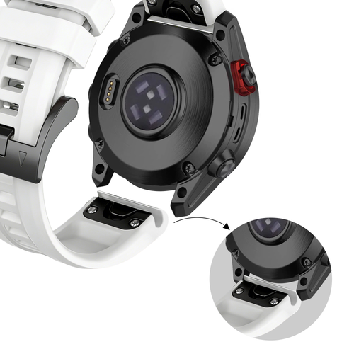 Bandz Garmin Descent Mk3(i) - 43mm Silicone Strap 'Classic' (White)