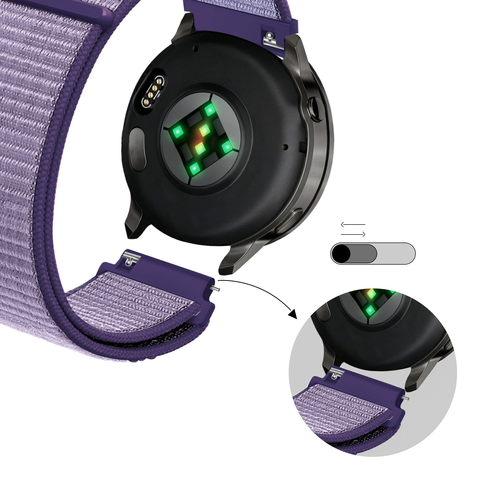 Bandz Correa nylon Loop Garmin Venu 2s (azul)