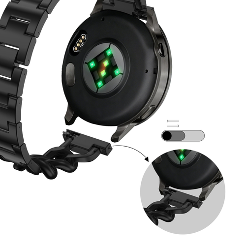 Bandz Correa métalicas 'Chains' Garmin Vivomove HR (negro)