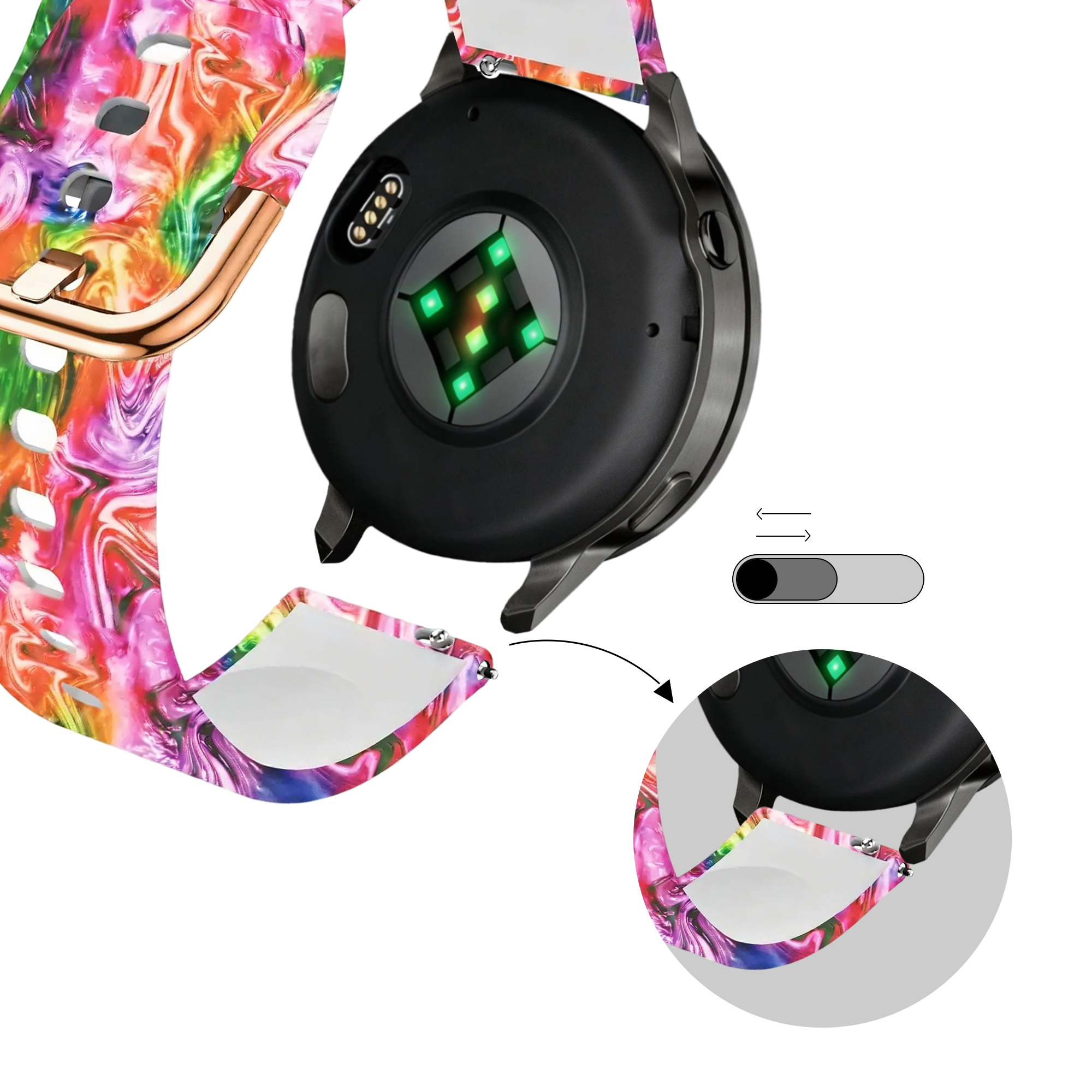 Bandz Correa silicona 'Colorido' Garmin Approach S42