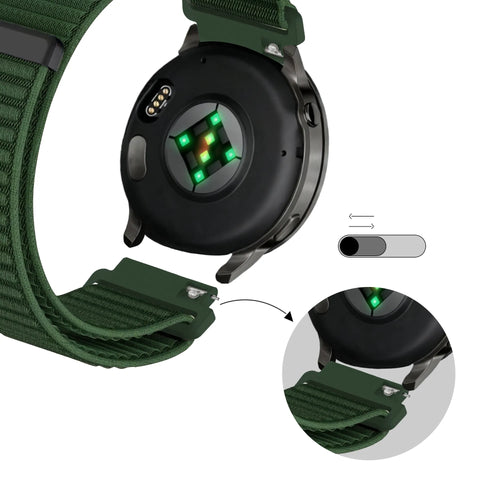 Bandz Correa nylon 'Wave' Garmin Forerunner 570 - 47mm (verde oscuro)