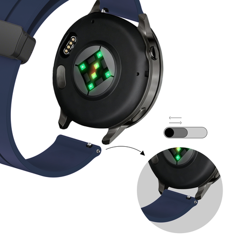 Bandz Correa silicona con hebilla Garmin Approach S42 (azul oscuro)