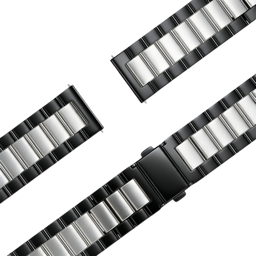 Bandz Garmin Vivomove Luxe Steel Strap 'Classic' (Black/Silver)