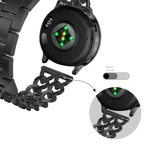 Bandz Coros Apex - 42mm Metal Strap 'Double Chains' (Black)