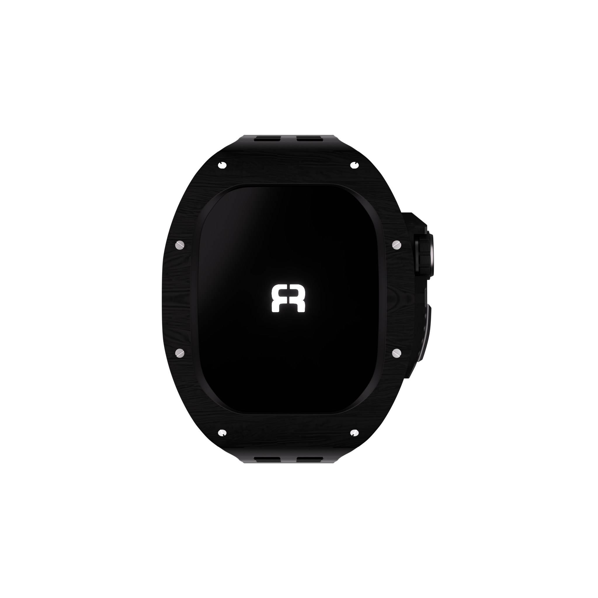 Reqior Funda de polímero con correa de goma Apple Watch 45mm (carbón negro)