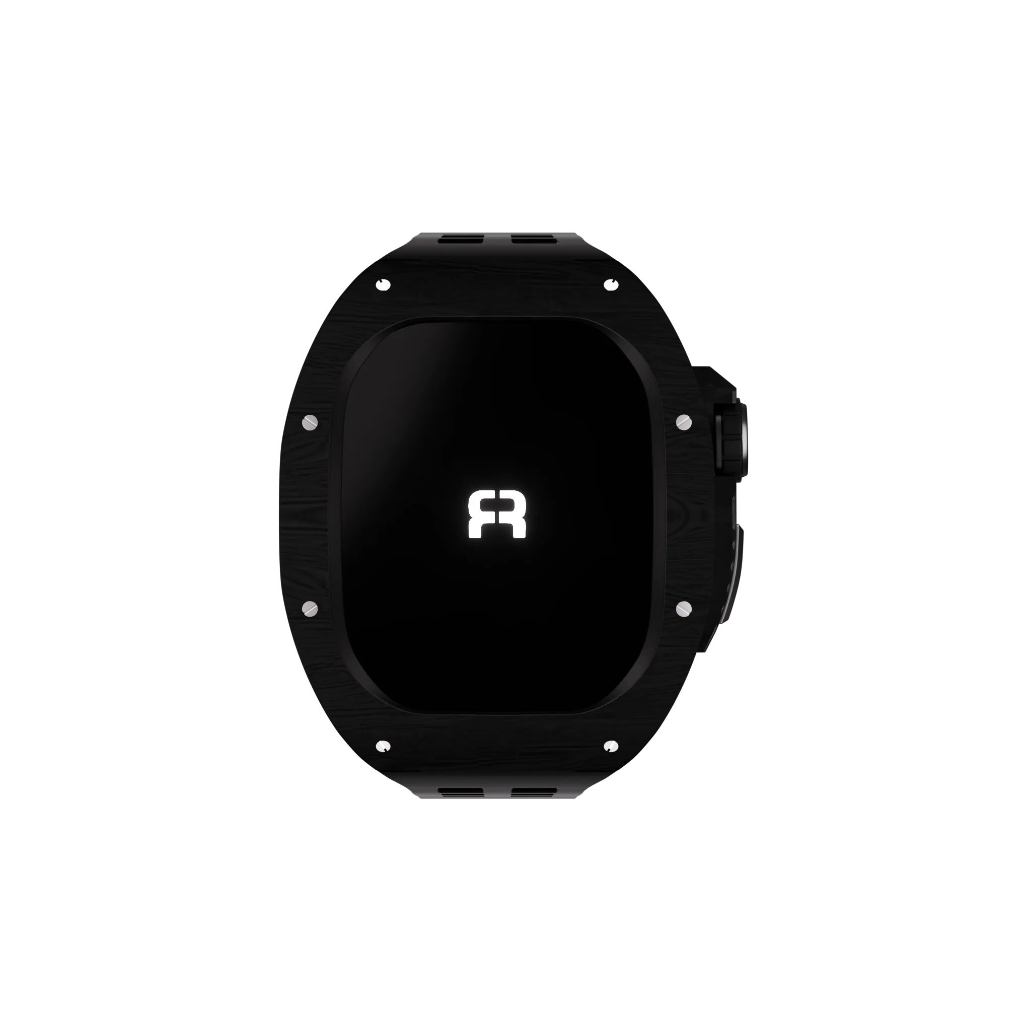 Reqior Funda de polímero con correa de goma Apple Watch 45mm (carbón negro)