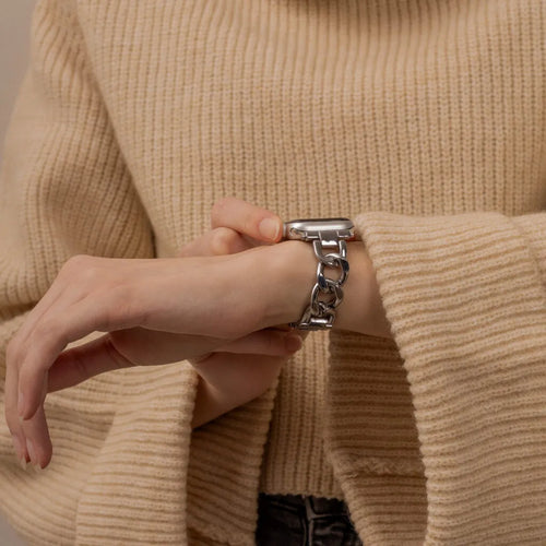 Correa cadena de acero Apple Watch (plata)