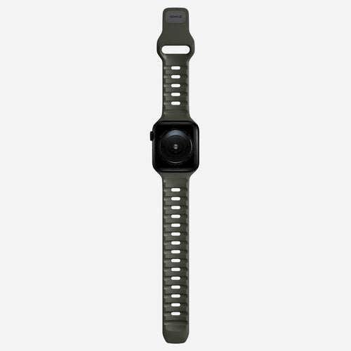 Nomad Correa silicona deportiva Apple Watch (verde ceniza)