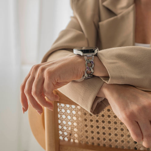 Correa cadena de acero Polar Ignite (plata)