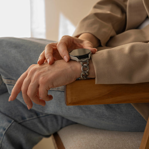 Correa cadena de acero Polar Ignite (plata)