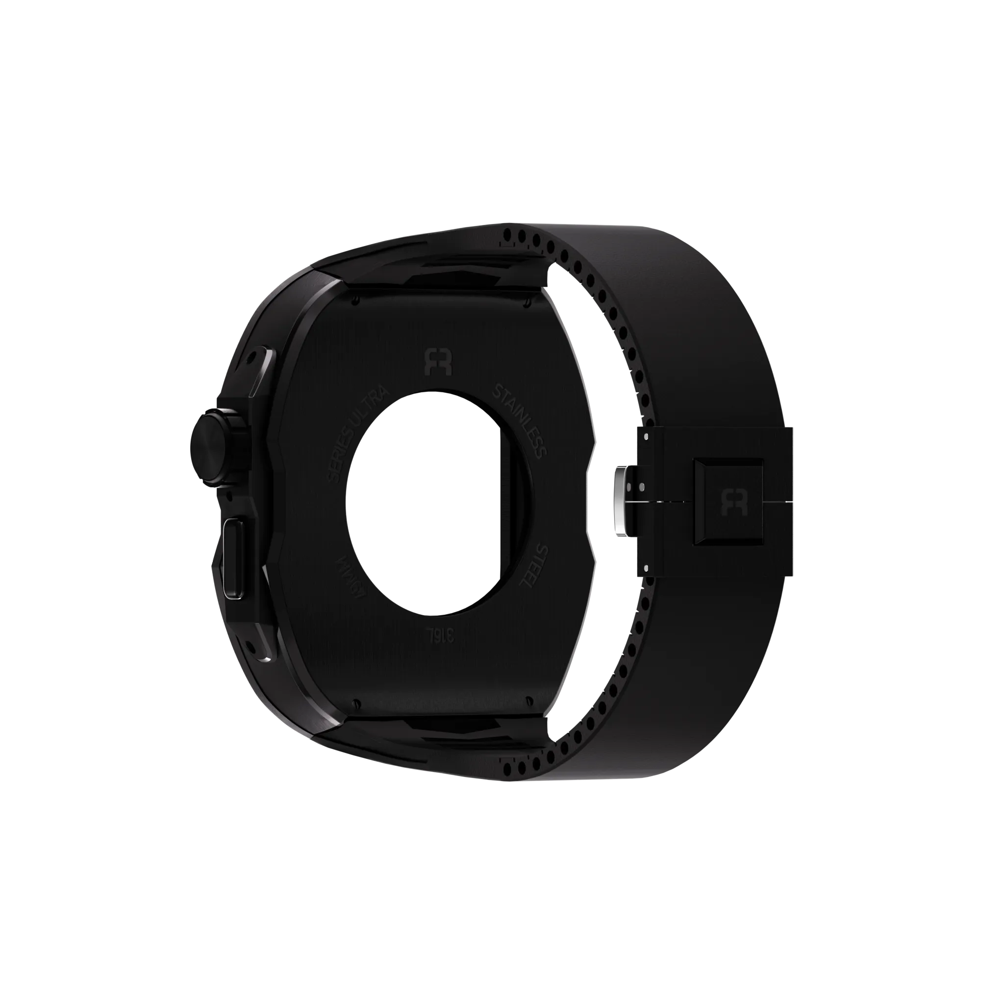 Reqior Funda con correa de goma Apple Watch Ultra (negro)
