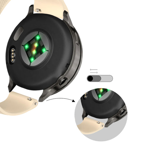 Bandz Garmin Vivoactive 3 Silicone Strap 'Premium' (Beige)