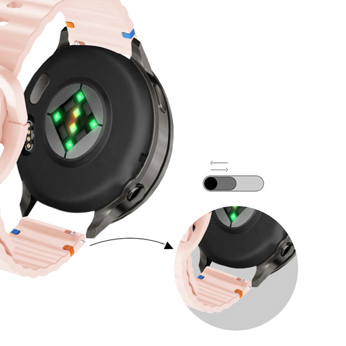 Bandz Correa silicona 'Wave' Garmin Vivoactive 3 (rosa claro)
