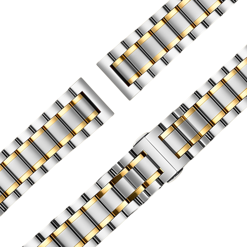 Bandz Correa acero con eslabones 'Deluxe' Garmin Vivomove 3 (plateado/dorado)