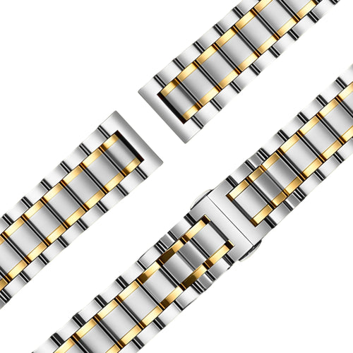 Bandz Garmin Forerunner 170 Steel Link Strap 'Deluxe' (Silver/Gold)