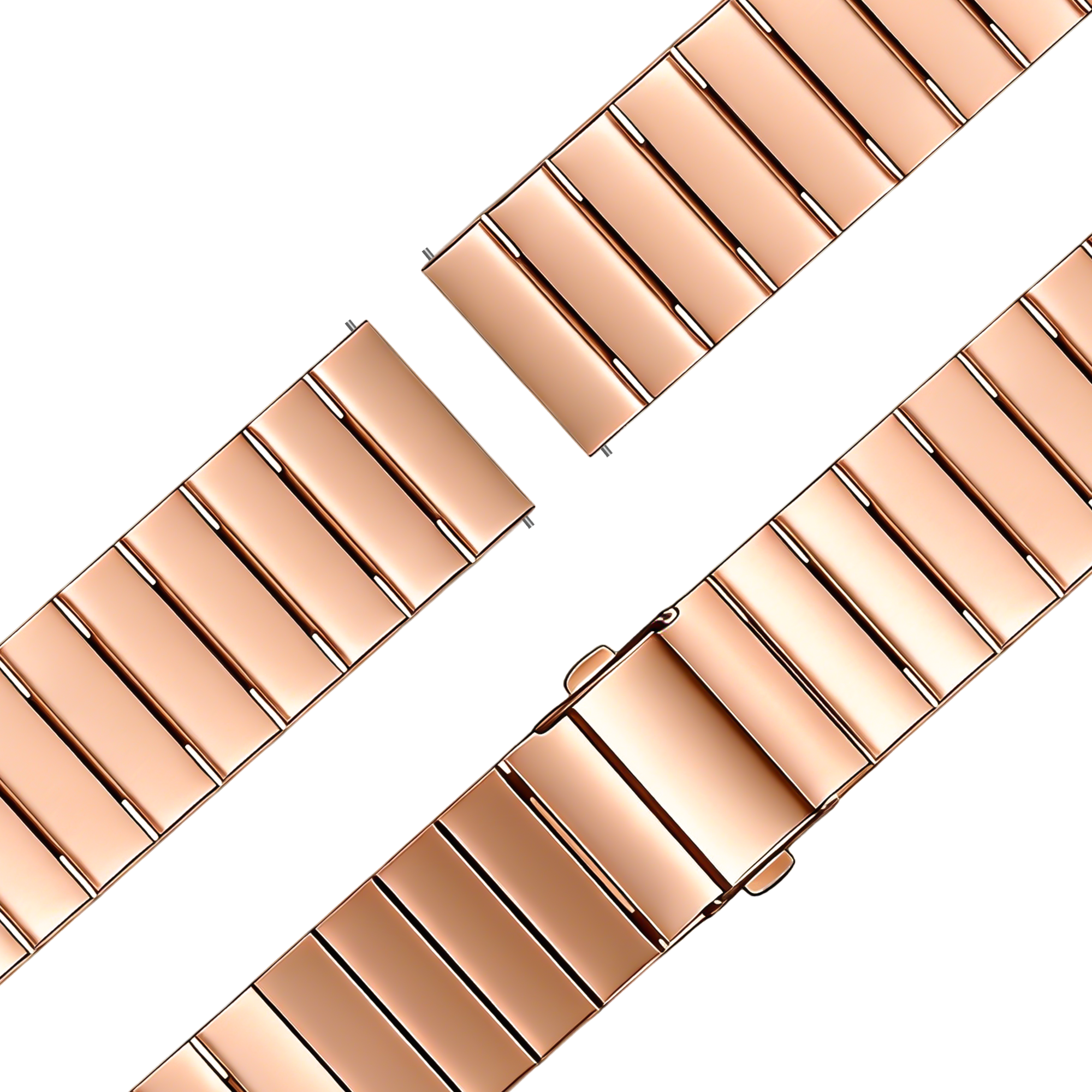 Bandz Garmin Venu SQ 2 Steel Strap 'One Bead' (Rose Gold)