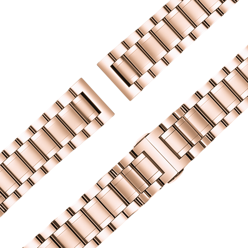 Bandz Garmin Venu SQ 2 Steel Link Strap 'Deluxe' (Rose Gold)