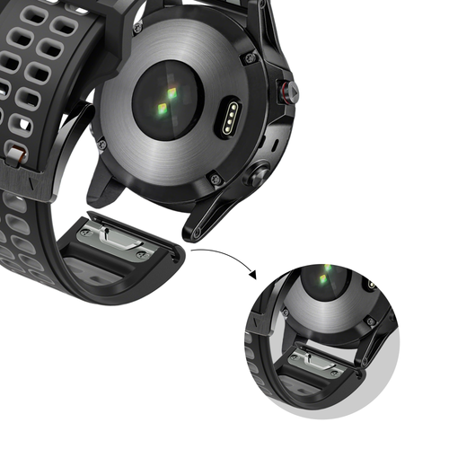 Bandz Correa deportiva con hebilla Garmin D2 Mach 1 (negro/gris)