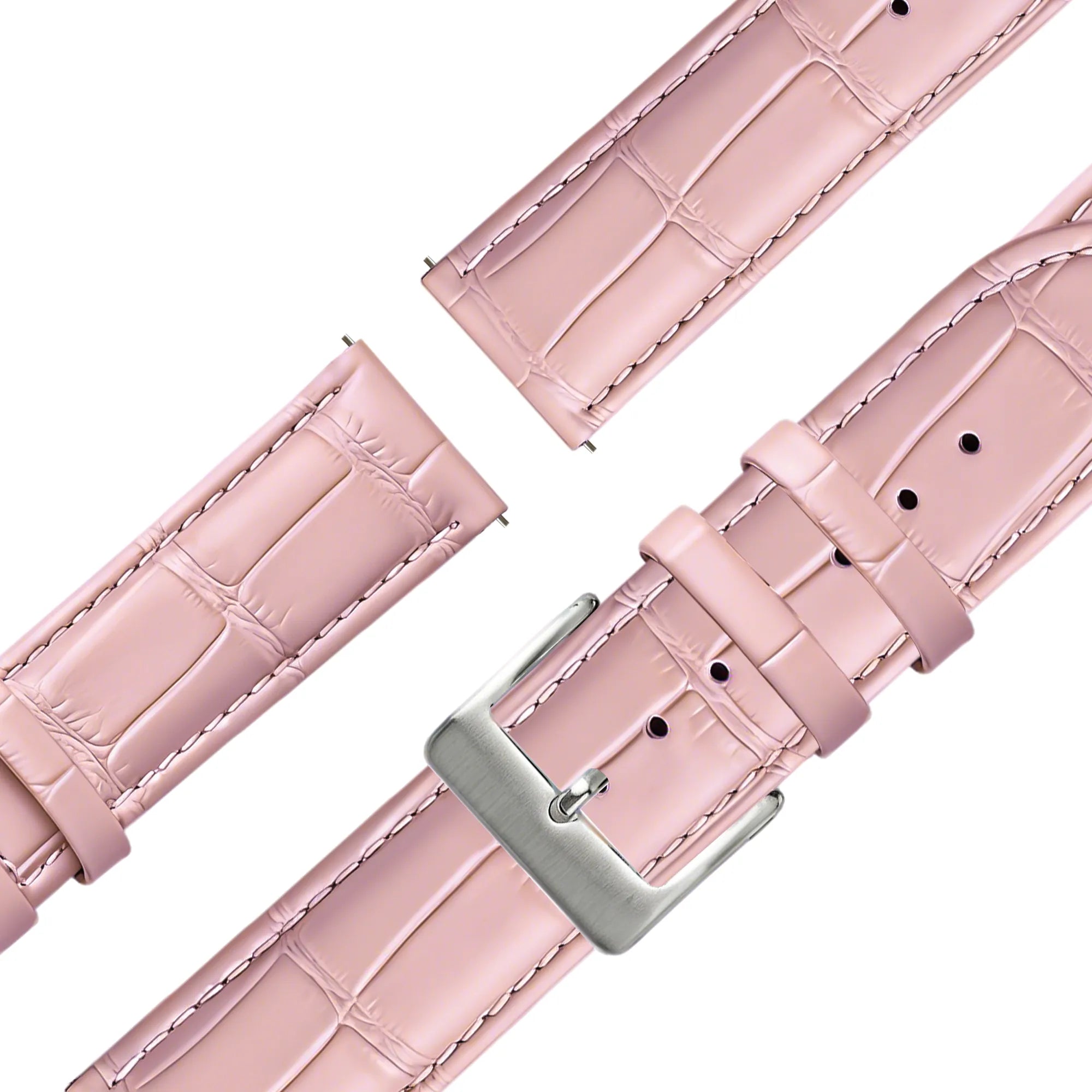 Bandz Correa cuero estilo cocodrilo Garmin Vivoactive 5 (rosa)