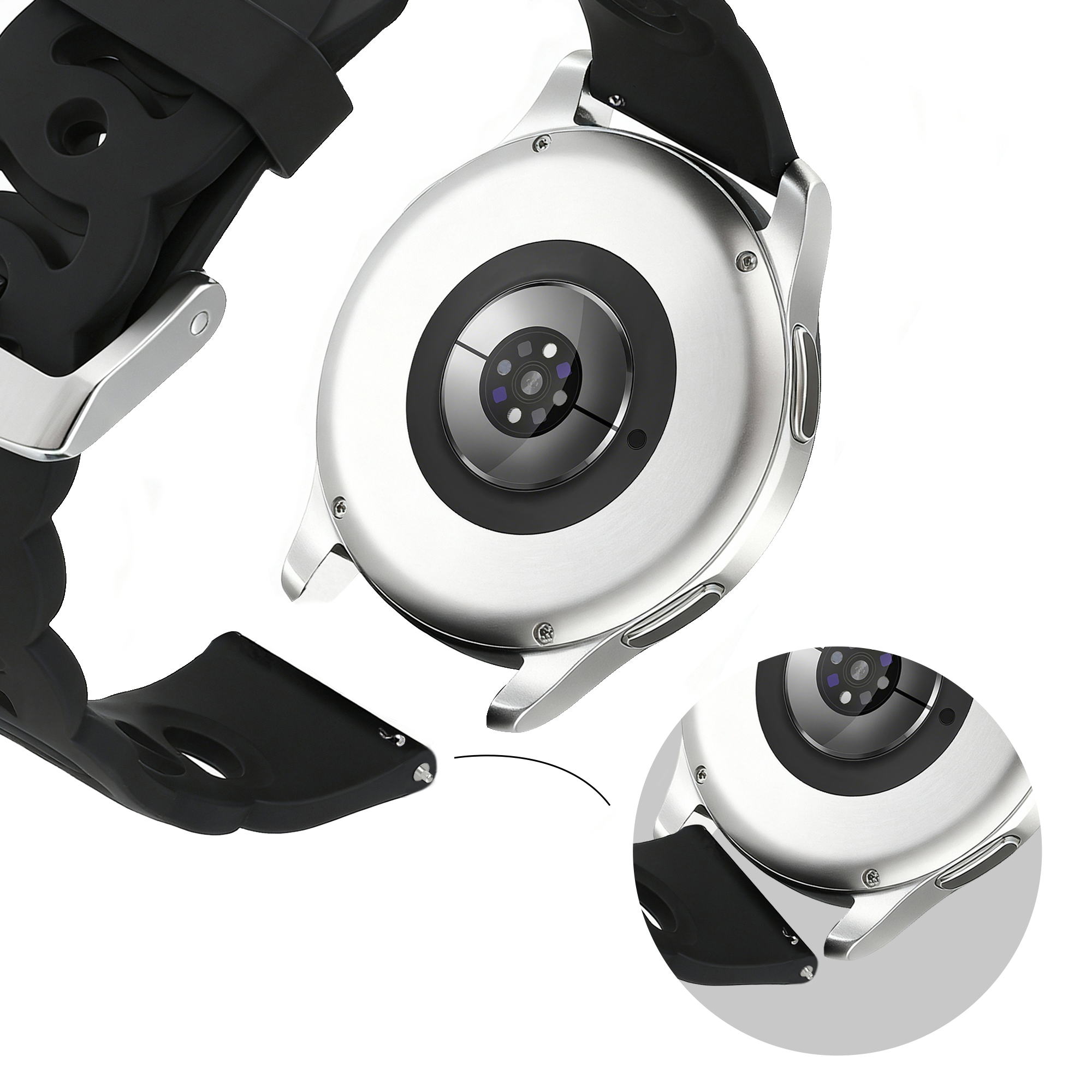 Bandz Correa silicona 'Cadenas' Amazfit GTR Mini (negro)