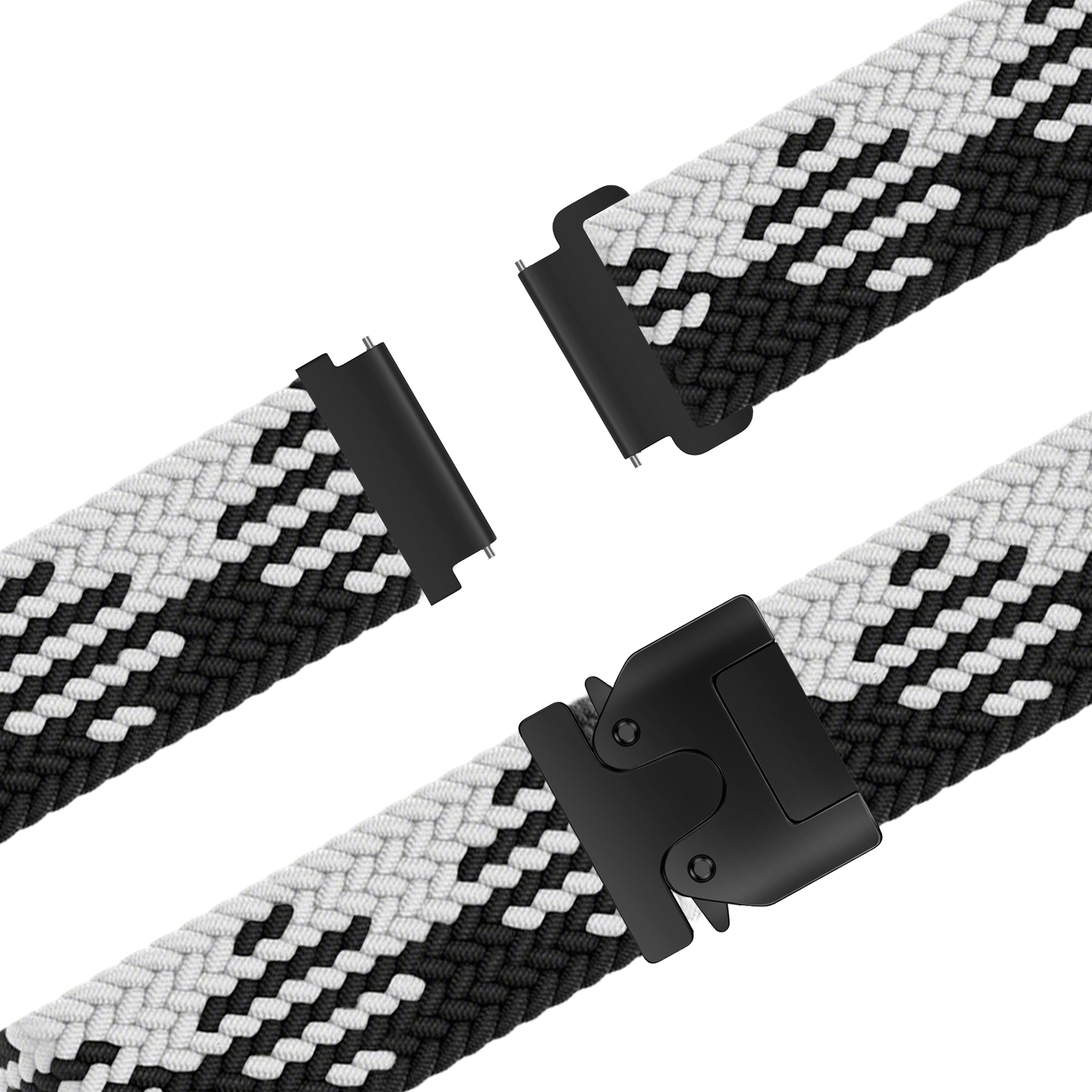 Bandz Correa trenzada 'Parachute' Garmin Forerunner 255s (negro/blanco)