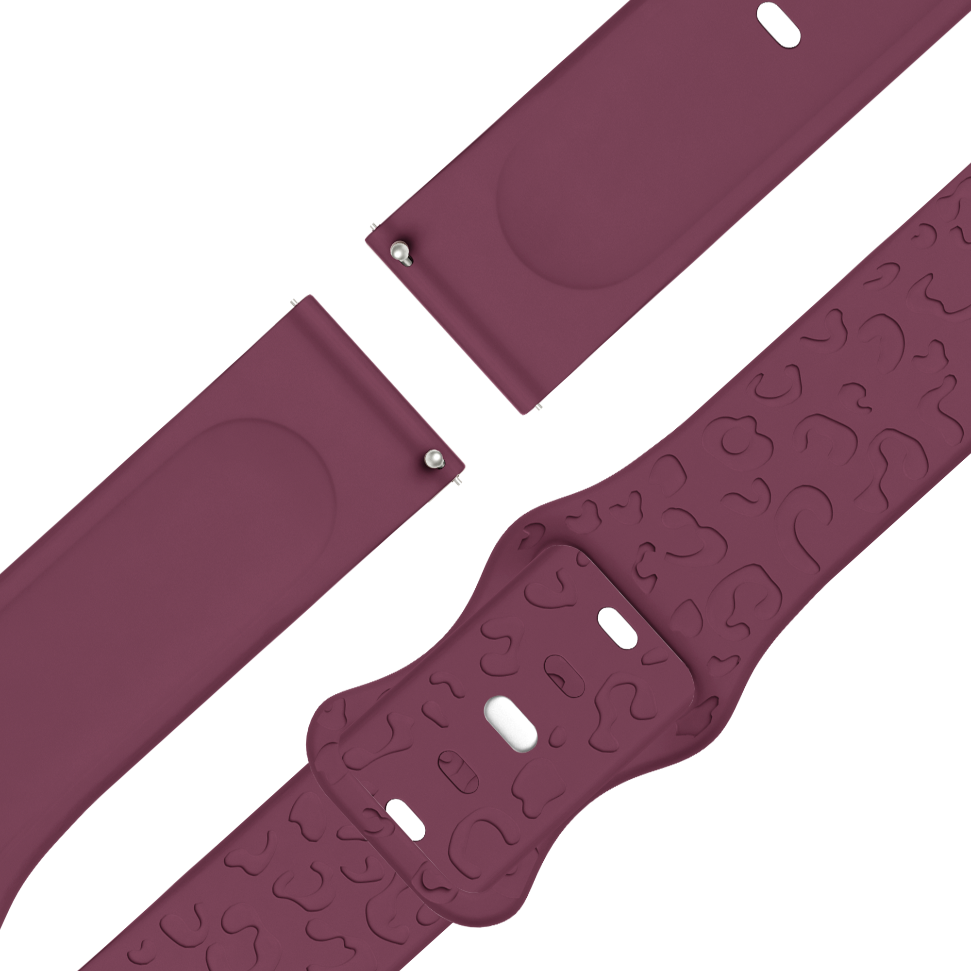 Bandz Correa silicona 'Leopard' Garmin Vivoactive 4s (rojo vino)