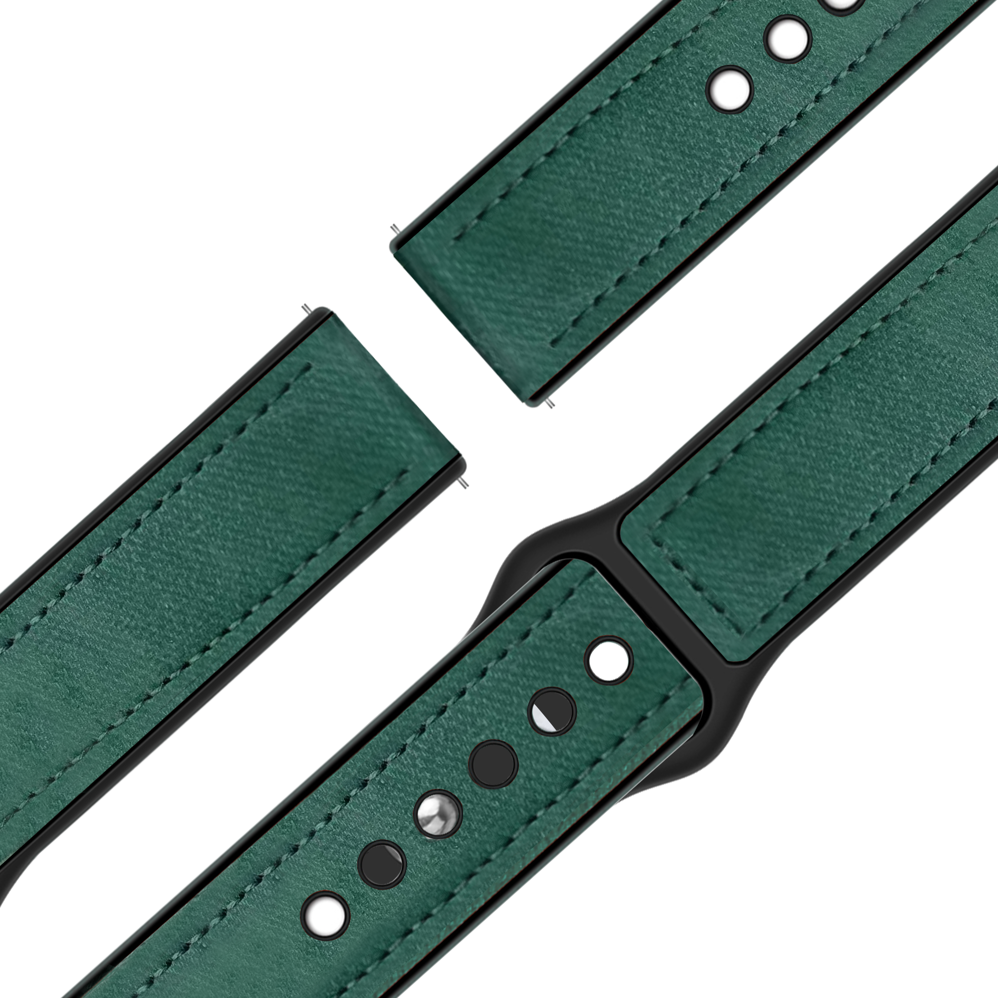Bandz Garmin Approach J1 Leather Strap 'Hybrid' (Green)